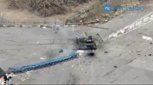 Подбитый Т-64 украинской ДРГ в Белгородской области