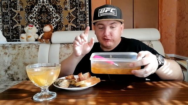 МУКБАНГ ЩИ СО СВИНИНОЙ ЖАРЕНЫЙ КАРП MUKBANG