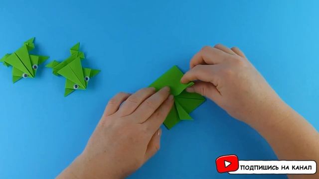 Оригами лягушка / Прыгающая лягушка из бумаги