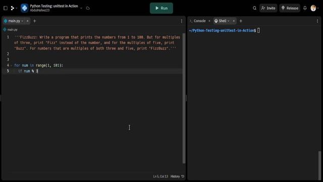 Python Coding Challenges:FizzBuzz | #shortsvideo