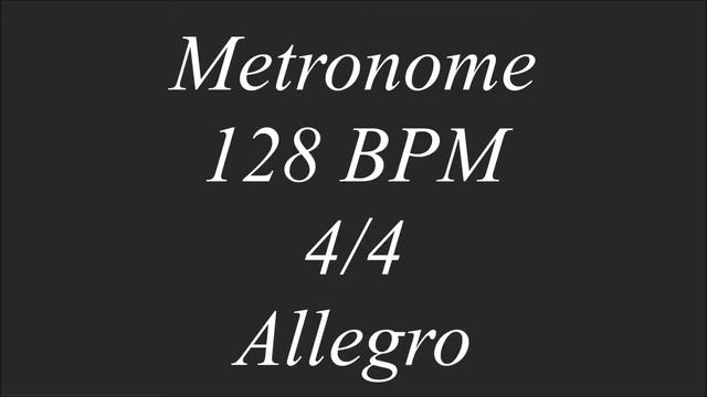 Metronome 128 BPM | 4/4 | Allegro смотреть онлайн
