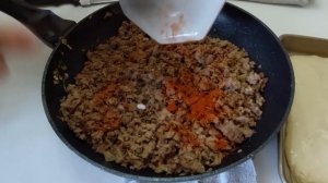 Открытый  мясной пирог за 5 минут. Быстро, вкусно [Open pie in 5 minutes]