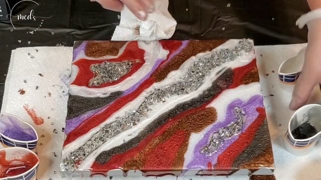 EP 23 - Geode Crystals Epoxy Resin Painting | Epoxy Pour Painting | Hippie Crafter | Product Review смотреть онлайн