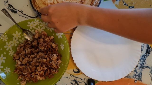 Очень вкусные блины с мясом смотреть онлайн