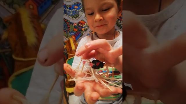 Поделка из зубочисток "Паук" смотреть онлайн