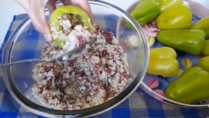 ФАРШИРОВАННЫЙ ПЕРЕЦ! Наш любимый Рецепт Перца БЕЗ ЗАЖАРКИ! Как Готовим Его Мы