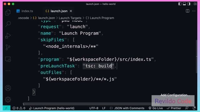 Debugging typescript applications | Typescript tutorial for beginners | #revildo_code