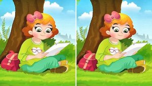 на рисунках с девочками 3 отличия. Справитесь с поиском.