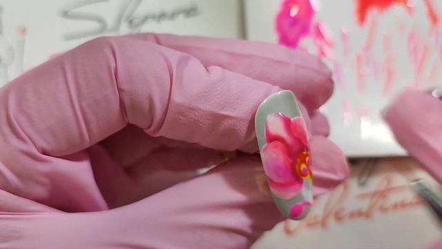 Орхидея на ногтях. Подробный МК. Роспись ногтей гель лаками.