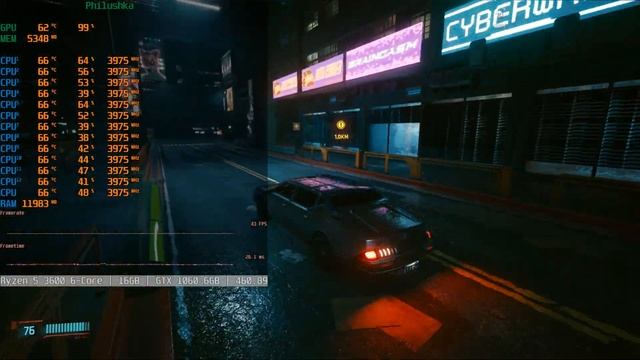 ТЕСТ CYBERPUNK 2077 НА СБОРКЕ AMD RYZEN 5 3600 и GeForce GTX 1060 6gb в 1080p и 1440p смотреть онлайн