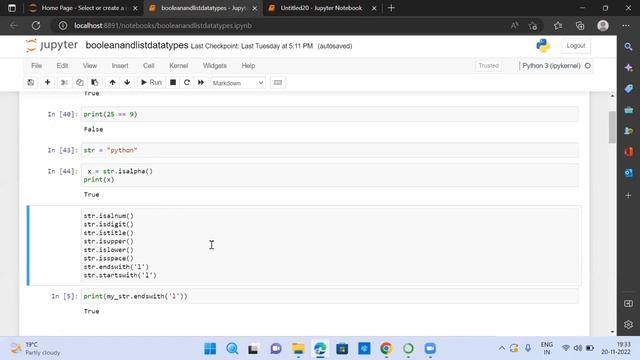 Python Datatypes - Boolean