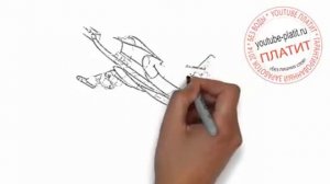 Учимся рисовать самолеты  Как поэтапно карандашом нарисовать боевой самолет Су 25