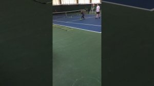 Большой теннис 2x2. Семён 6 лет #shorts #дети #тренировка