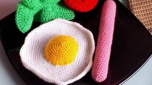 Как связать сосиску крючком. Мастер класс сосиска.