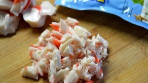 Салат с крабовым мясом в 3-х текстурах
