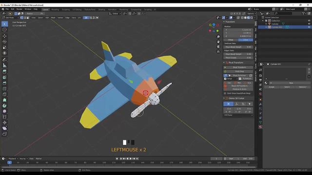 40. BlenderLoePoly. Aircraft animated (часть 4) смотреть онлайн