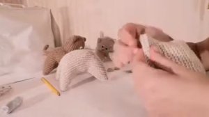 Вязаный котёнок ? спицами, мастер класс ?