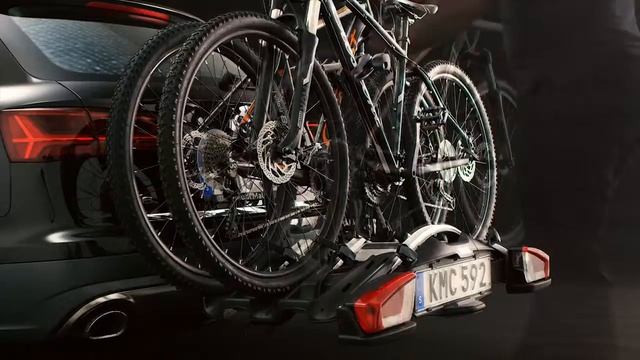 Крепление для перевозки 3-4 х велосипедов на фаркопе Thule VeloCompact смотреть онлайн