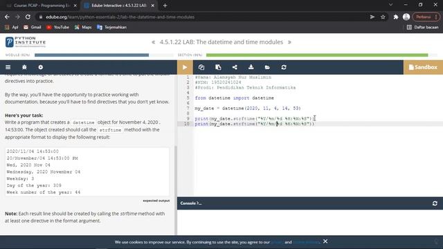 LAB: 4.5.1.22 LAB The datetime and time modules || Modul 4 PE 2 || Scripting Language смотреть онлайн
