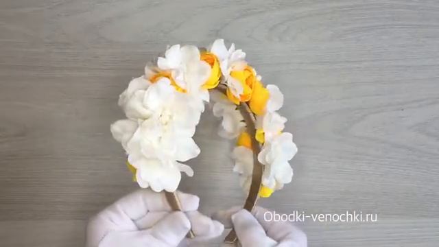 Видео обзор - ободок для волос с цветами "Солнечный День" смотреть онлайн