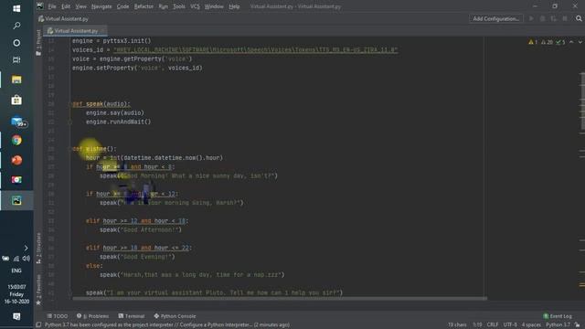 #Fun with Python# Create Your own virtual assistant like JARVIS in less than 10 minutes||Harsh Mer