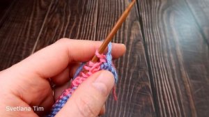 Простые УЗОРЫ СПИЦАМИ - ВЯЗАНИЕ. Узор "Цветные Звездочки" подойдет для кофточек и жилеток № 591