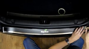 Наклейка на задний бампер для Киа Рио 3