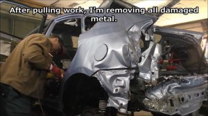 Toyota Prius. The quarter panel replacement. Замена заднего крыла.