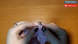 Вязание спицами. Шапка с косами из 12 петель и градиентом.