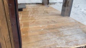 Зимний монтаж мягких окон