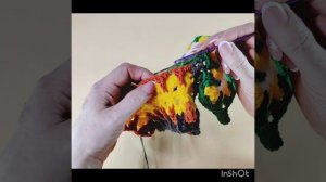 Плед на кресло из мотивов, крючком