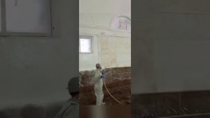 Покрасили 300м2 меньше чем за два часа | Механическая Покраска стен | покраска стен Киев
