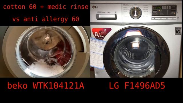 virtual wash race 5 - beko vs LG - cottonallergy 60