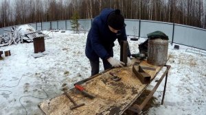 Печь для казана из газового баллона своими руками!