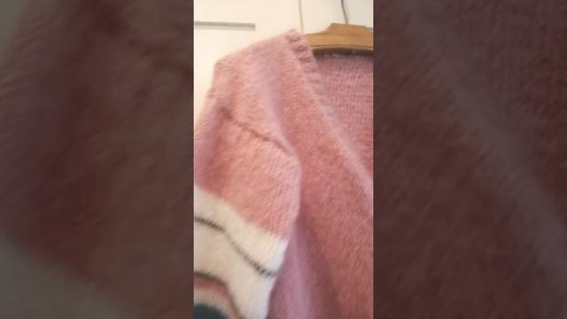 Мохеровый кардиган с широкими рукавами
