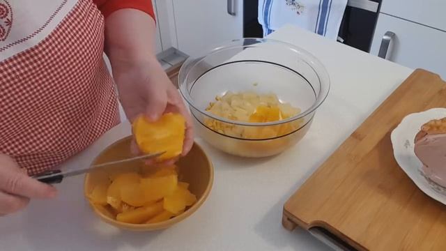 Cалат апельсиновый с грудинкой ! Домашняя еда Кухня Рецепты