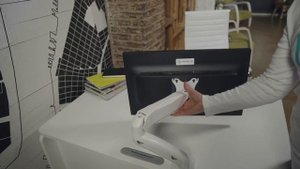 Настольный кронштейн с газлифтом G80 ONKRON белый