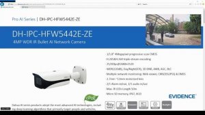 Видеокамера с аналитикой DAHUA HFW5442E-ZE