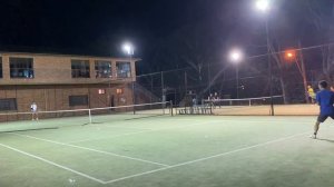 Tennis doubles: 张浩 & Sammy VS 新新 & Daniel