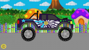 Развивающие мультики про машинки. Машинки: Монстр-трак, цвета и фрукты