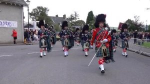 Scotland the Brave as Ballater Pipe Band lead the parade to the 2019 Braemar Gathering opening.