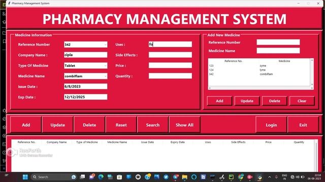 Python Tkinter Project | GUI based and using MySql Database || Pharmacy Project