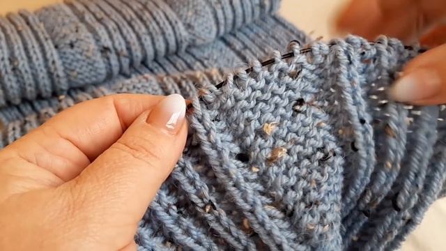ШАРФ  из Alize Alpaka Tweed  #шарфспицами #AlizeAlpakaTweed