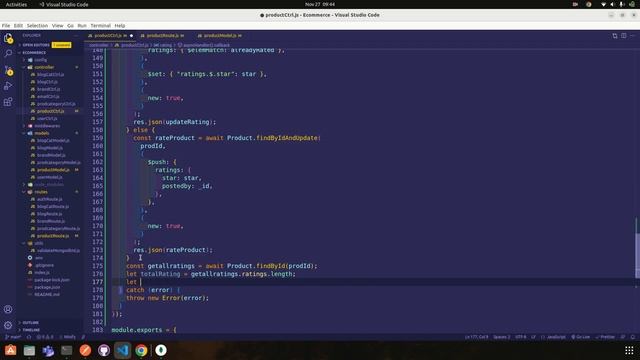 Mern Ecommerce:How to create product rating functionality | Mern Stack | Node | ExpressJs | MongoDB