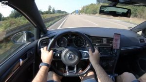 VW Golf 7 GTI (2014) on German Autobahn - POV Top Speed Drive
