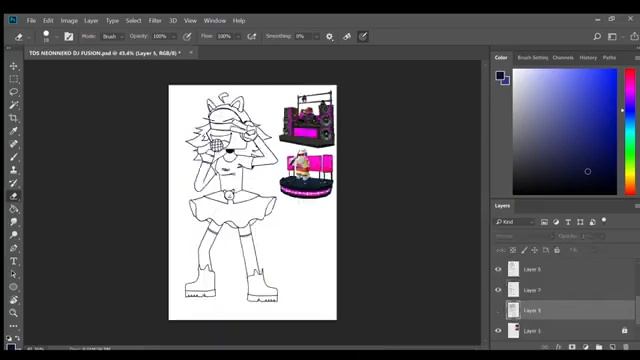 Roblox TDS Neko + Neon Rave DJ Fusion Speedpaint смотреть онлайн