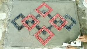 Комплект садовой мебели из цемента и керамической плитки #11