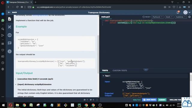 Python - CodeSignal Transpose Dictionary 45 смотреть онлайн