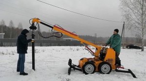 Сваекрут. Монтаж фундаментов на винтовых сваях в Ярославской области.