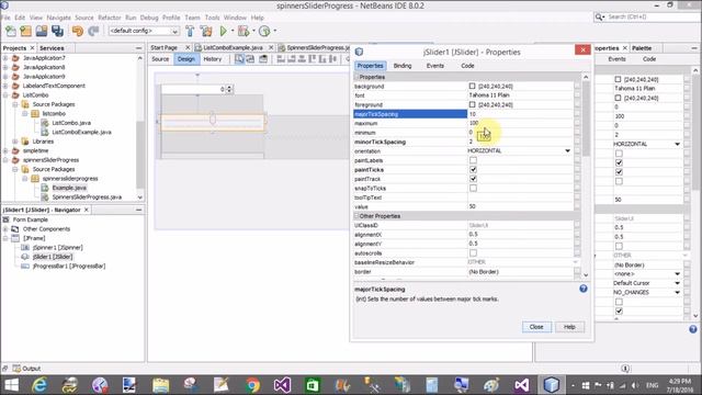 Spinnes, Sliders and Progress bar in Swing Java смотреть онлайн